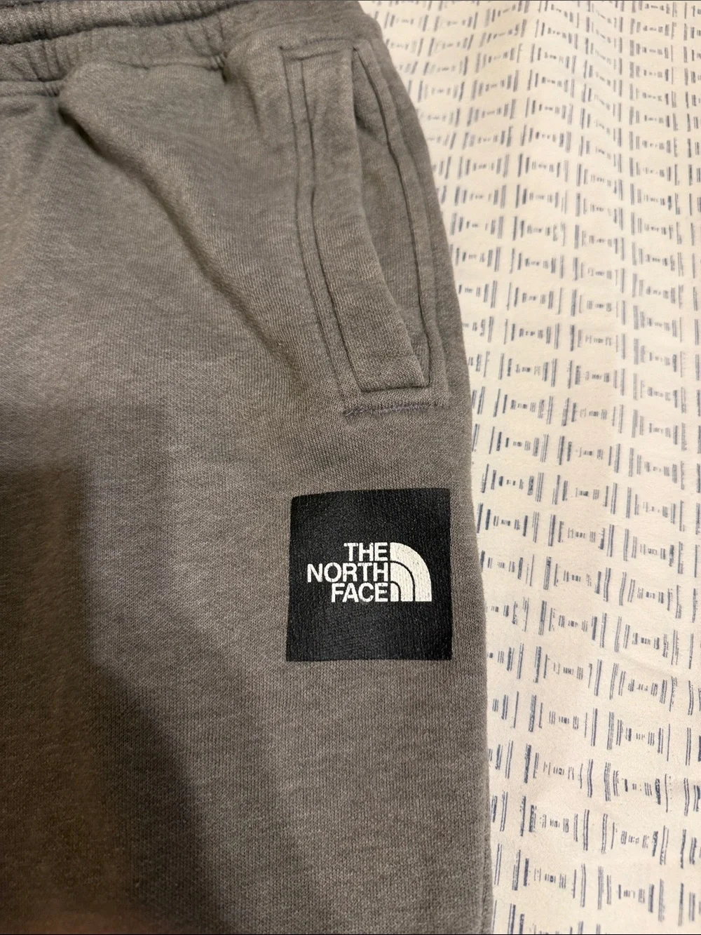The North Face Men's Olive Gray Drawstring Joggers